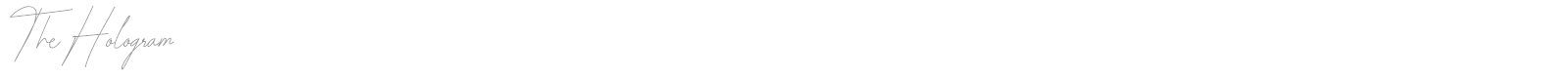 The Hologram font preview
